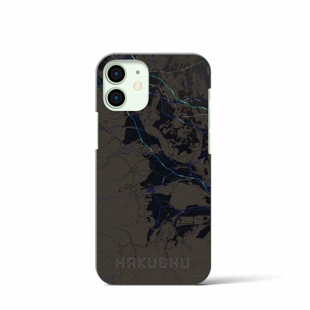 【白州(山梨県)】地図柄iPhoneケース(バックカバータイプ)