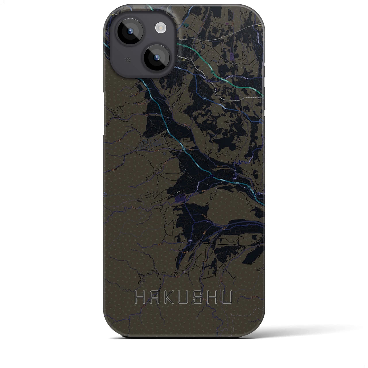 【白州(山梨県)】地図柄iPhoneケース(バックカバータイプ)