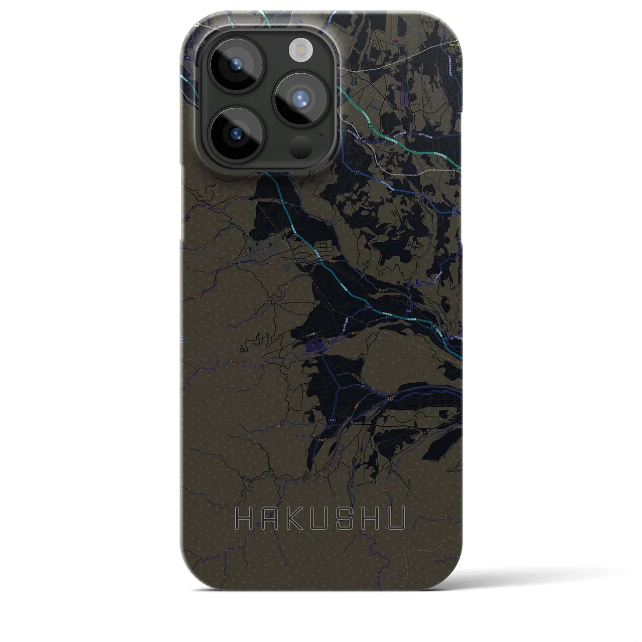 【白州(山梨県)】地図柄iPhoneケース(バックカバータイプ)