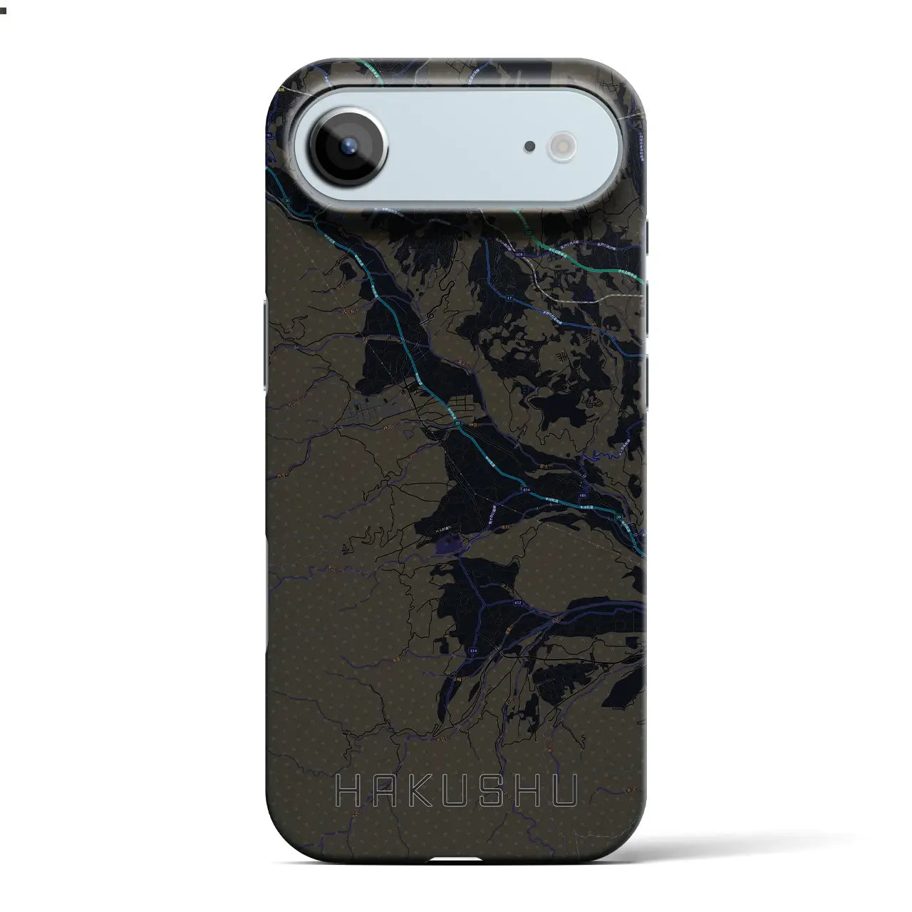 【白州(山梨県)】地図柄iPhoneケース(バックカバータイプ)