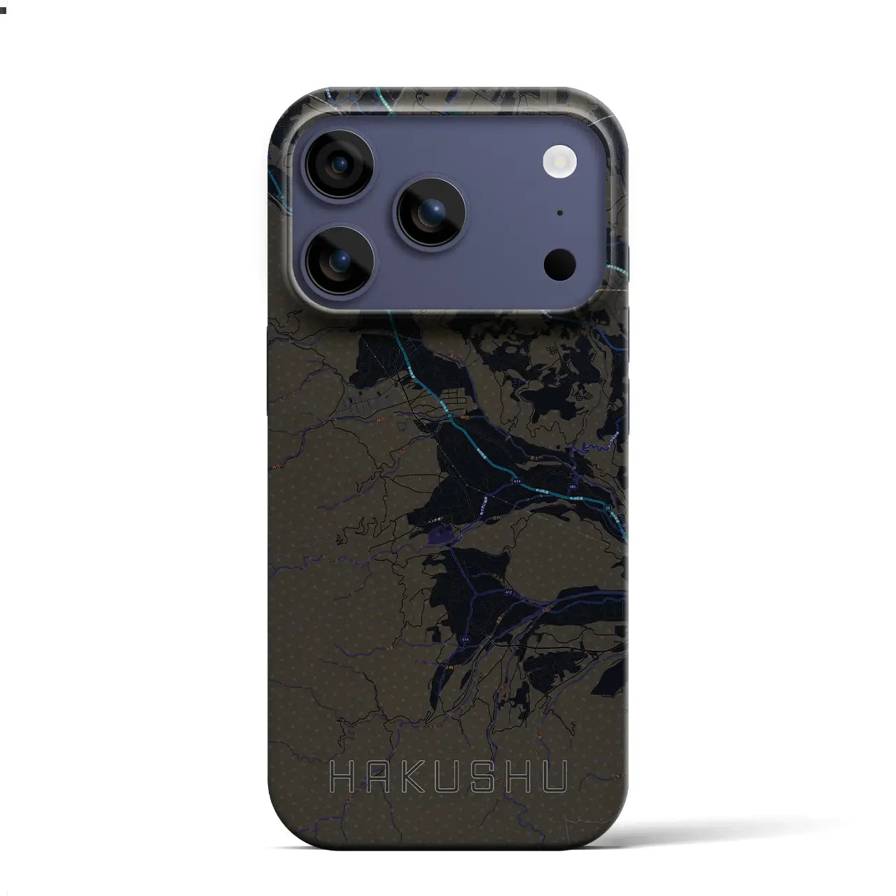 【白州(山梨県)】地図柄iPhoneケース(バックカバータイプ)