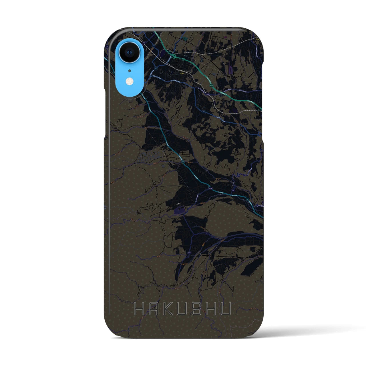 【白州(山梨県)】地図柄iPhoneケース(バックカバータイプ)