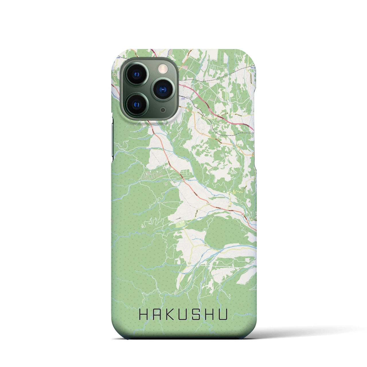 【白州(山梨県)】地図柄iPhoneケース(バックカバータイプ)