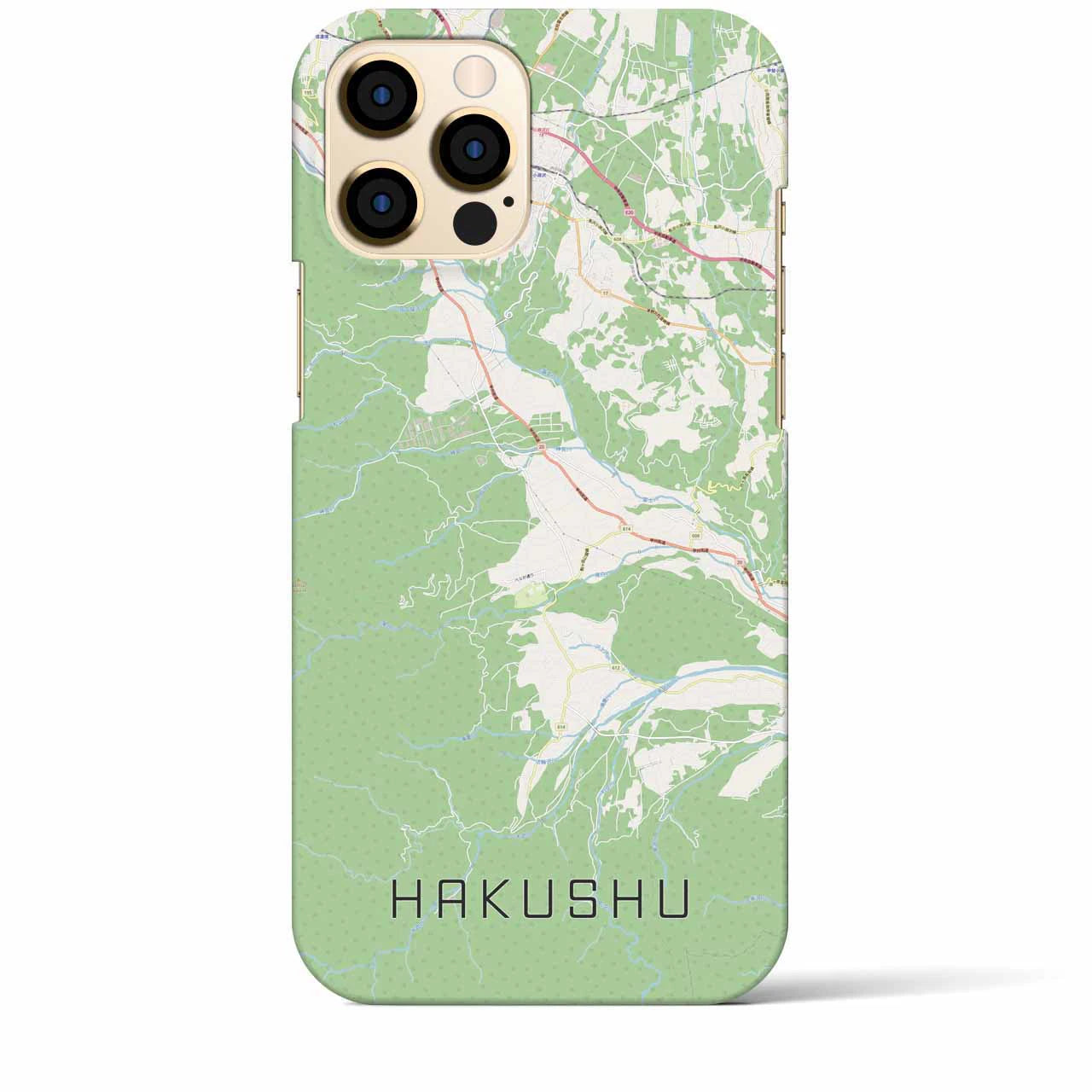 【白州(山梨県)】地図柄iPhoneケース(バックカバータイプ)