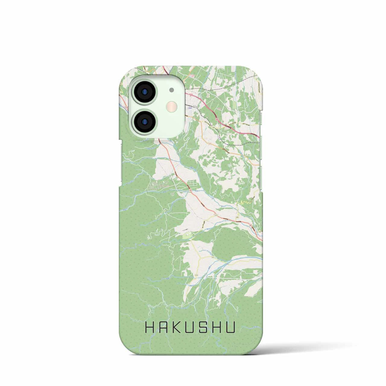 【白州(山梨県)】地図柄iPhoneケース(バックカバータイプ)