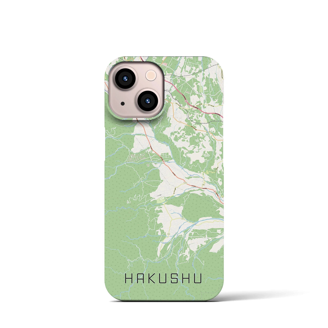 【白州(山梨県)】地図柄iPhoneケース(バックカバータイプ)