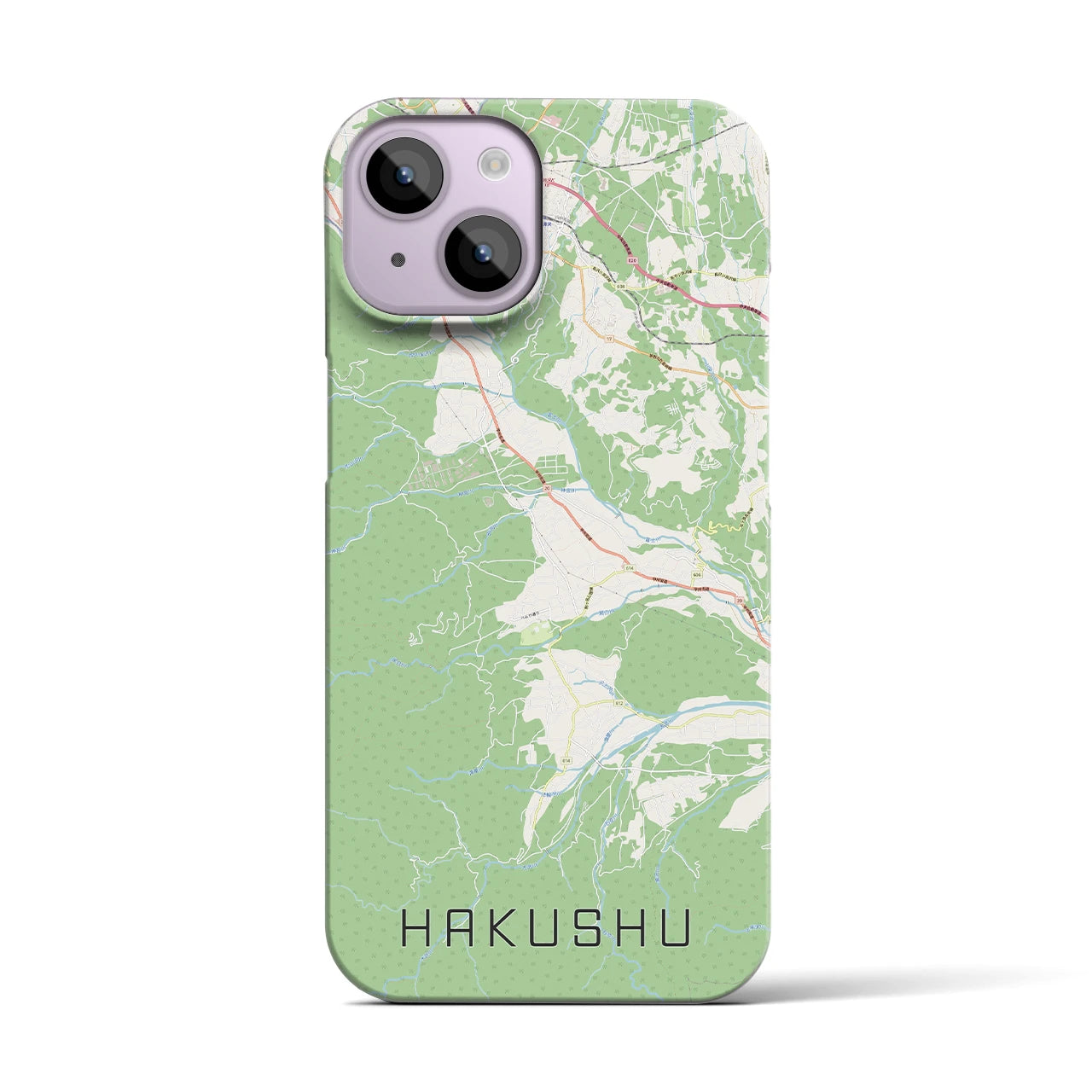 【白州(山梨県)】地図柄iPhoneケース(バックカバータイプ)