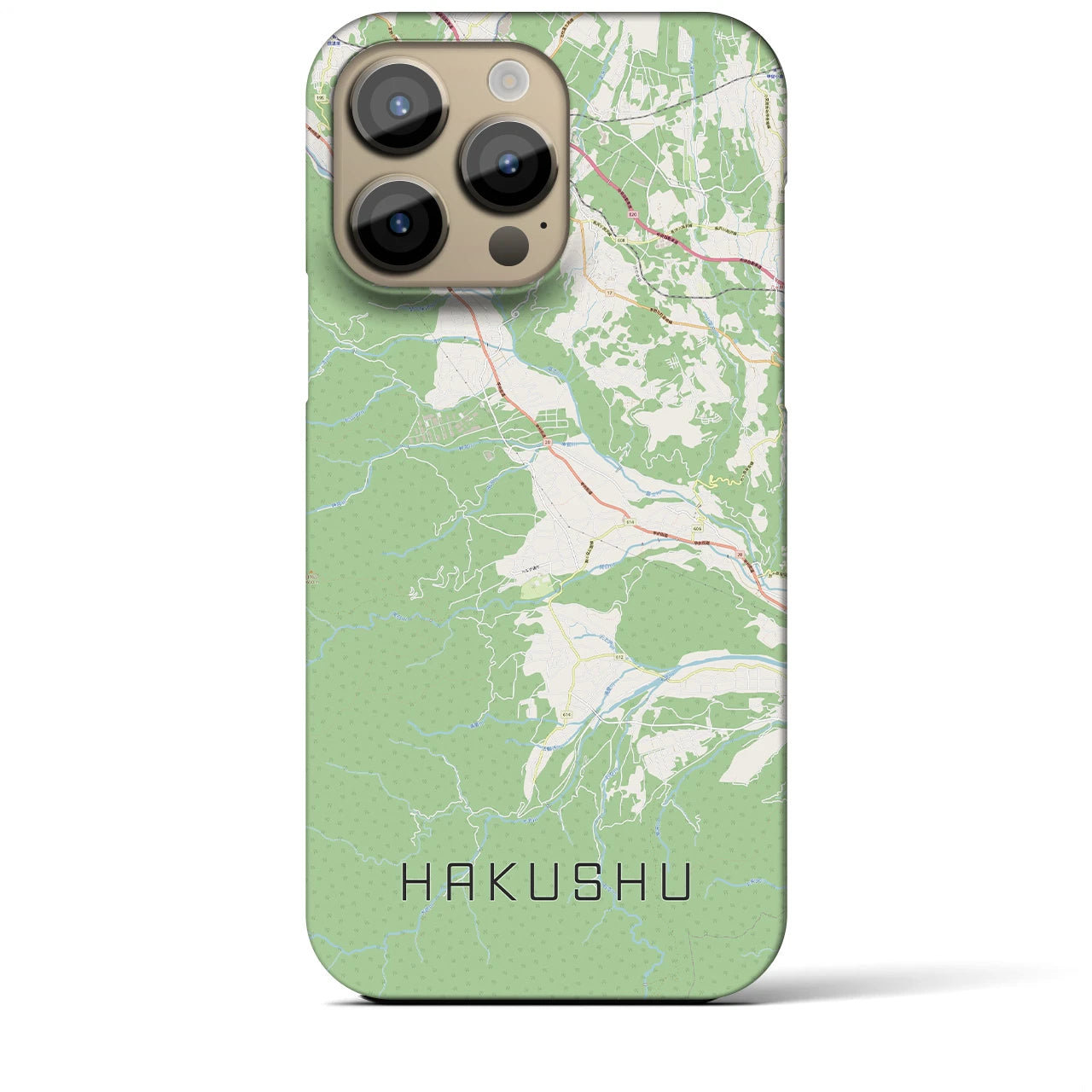 【白州(山梨県)】地図柄iPhoneケース(バックカバータイプ)