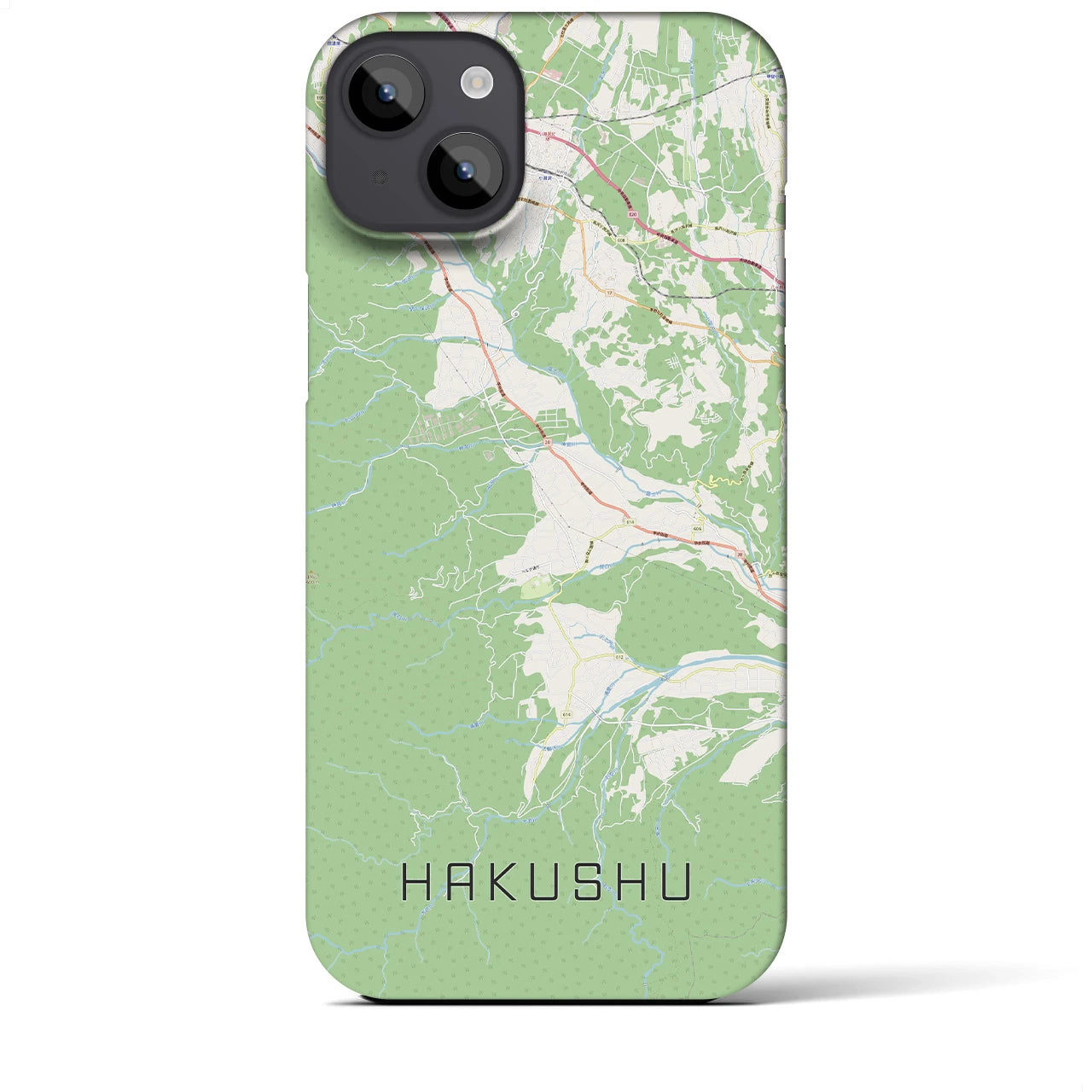【白州(山梨県)】地図柄iPhoneケース(バックカバータイプ)