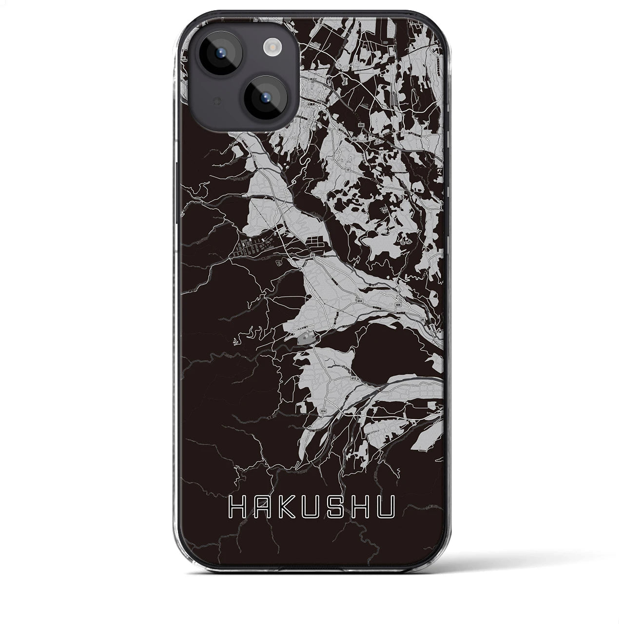 【白州(山梨県)】地図柄iPhoneケース(クリアタイプ)