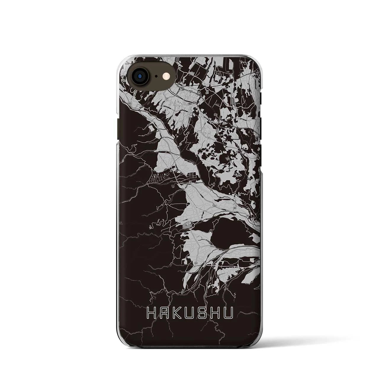 【白州(山梨県)】地図柄iPhoneケース(クリアタイプ)