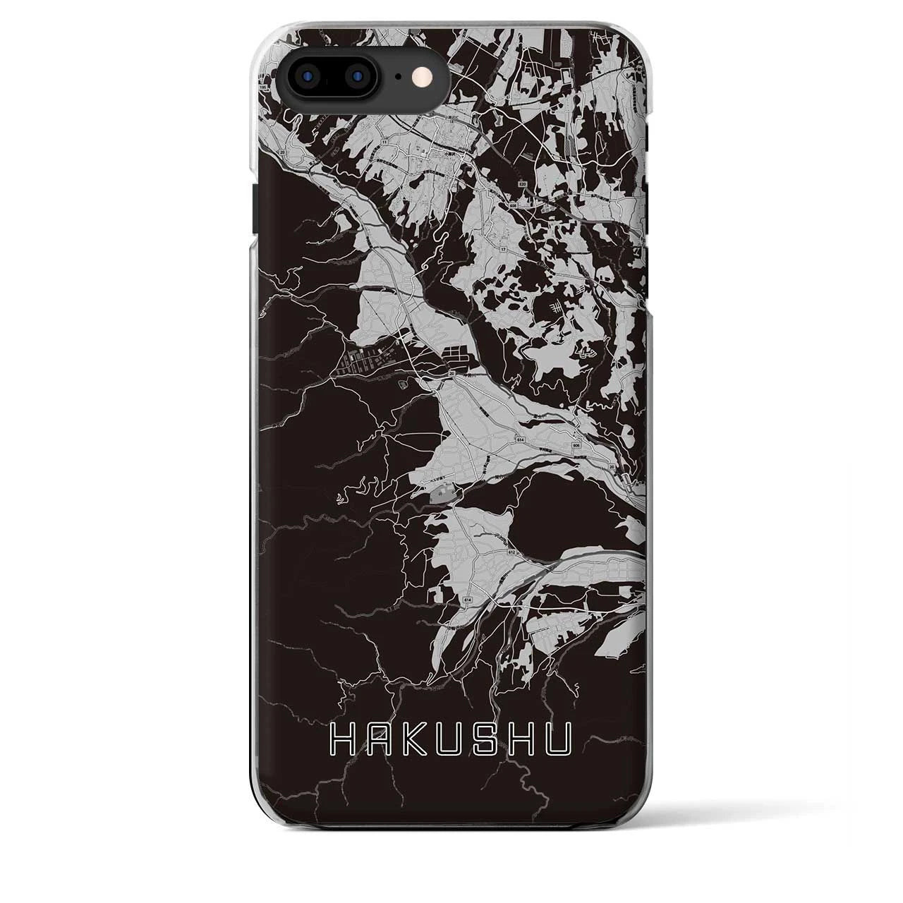 【白州(山梨県)】地図柄iPhoneケース(クリアタイプ)