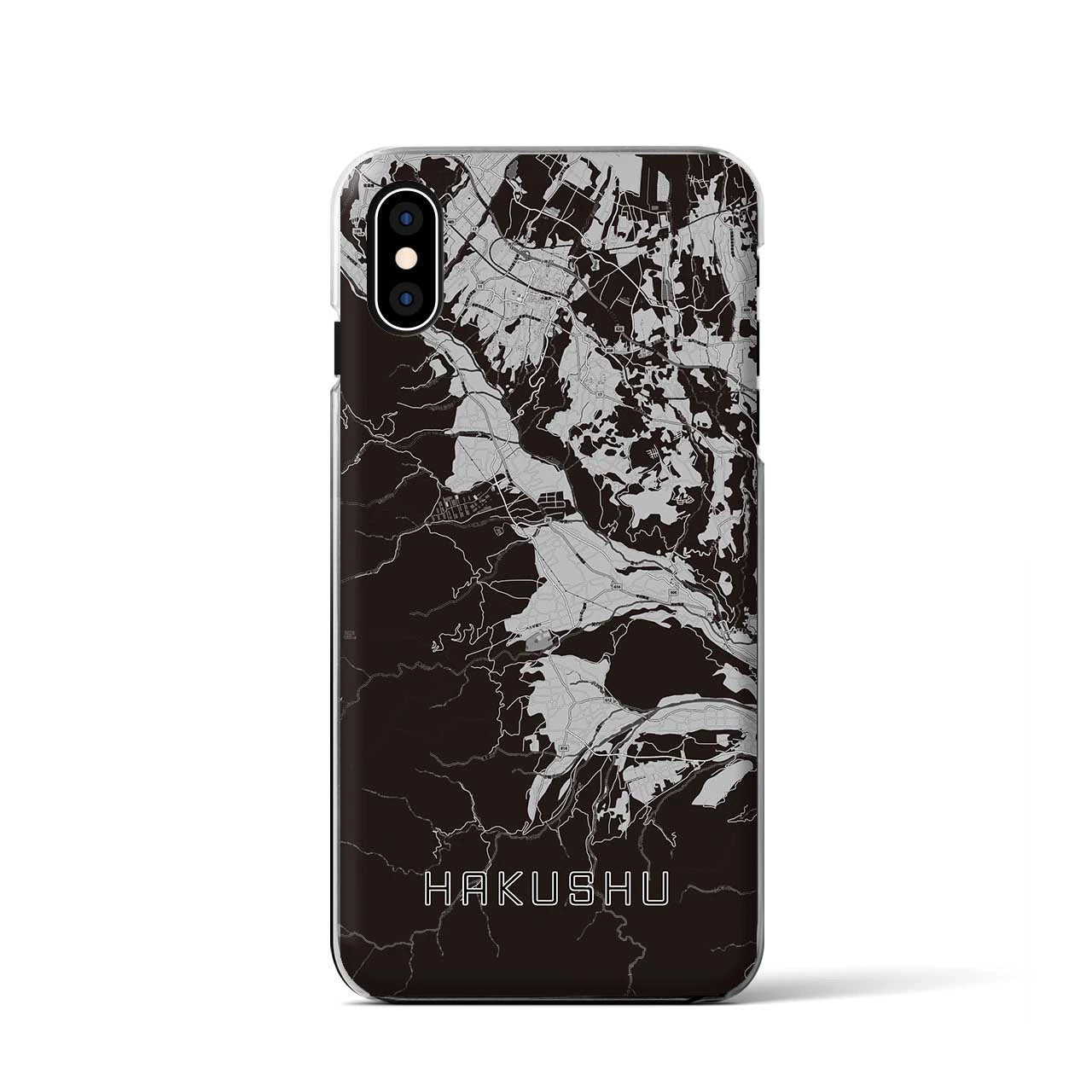 【白州(山梨県)】地図柄iPhoneケース(クリアタイプ)