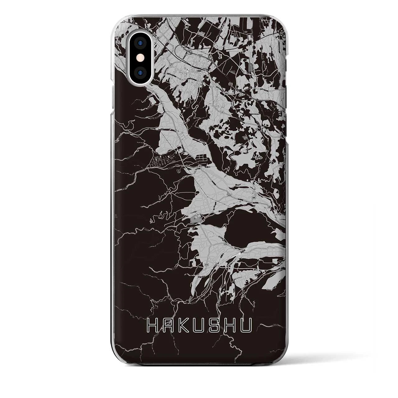 【白州(山梨県)】地図柄iPhoneケース(クリアタイプ)