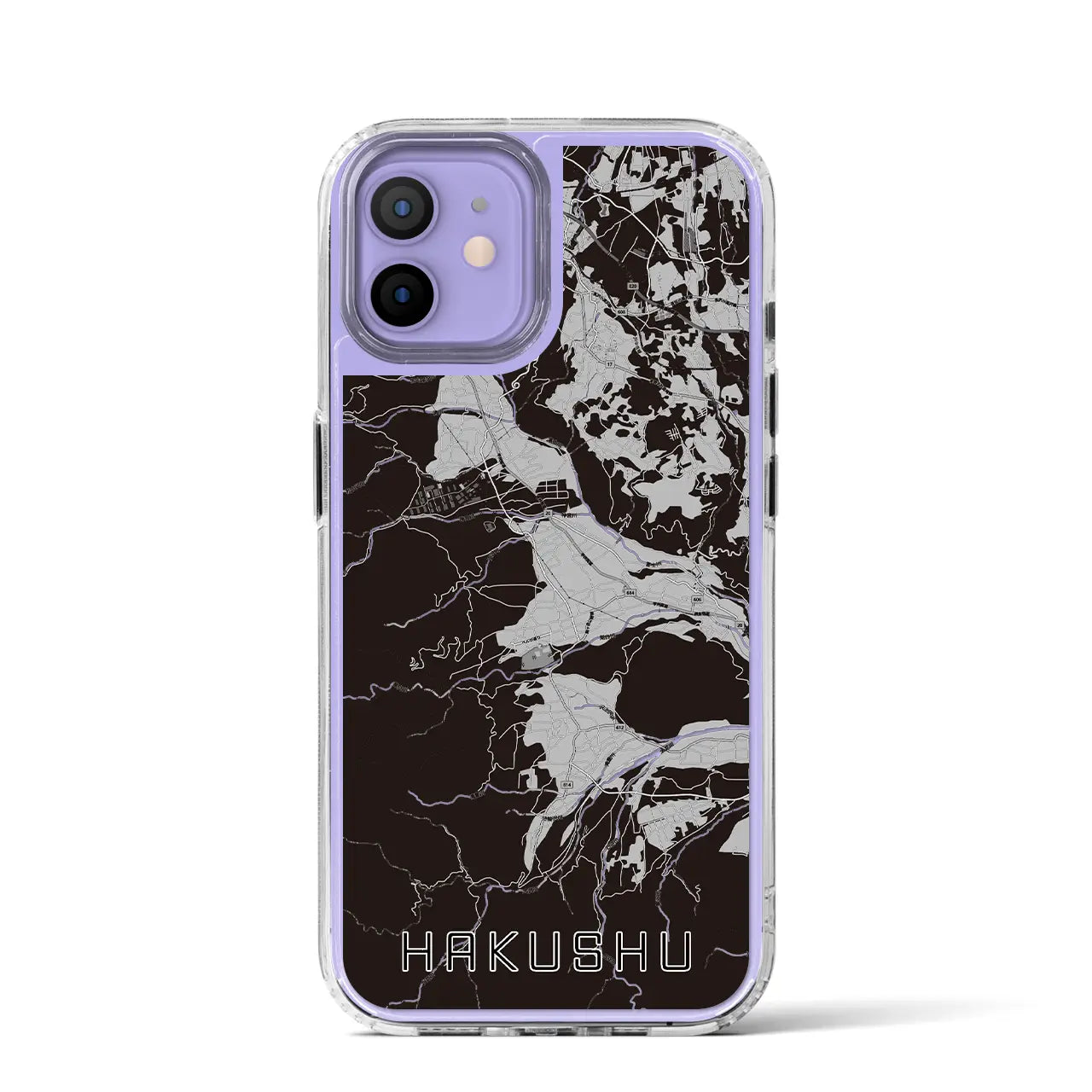 【白州(山梨県)】地図柄iPhoneケース(MagSafeタイプ)