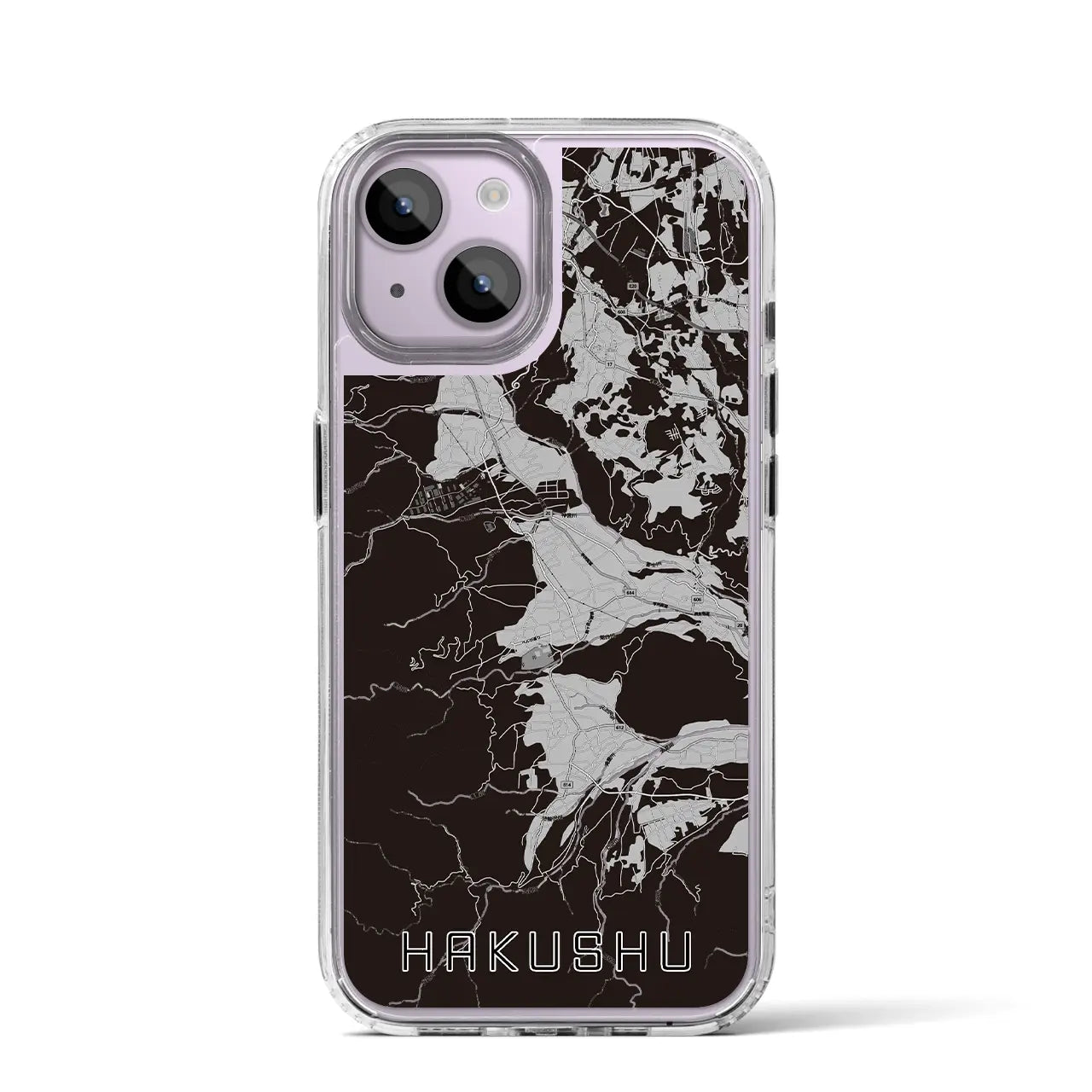【白州(山梨県)】地図柄iPhoneケース(MagSafeタイプ)