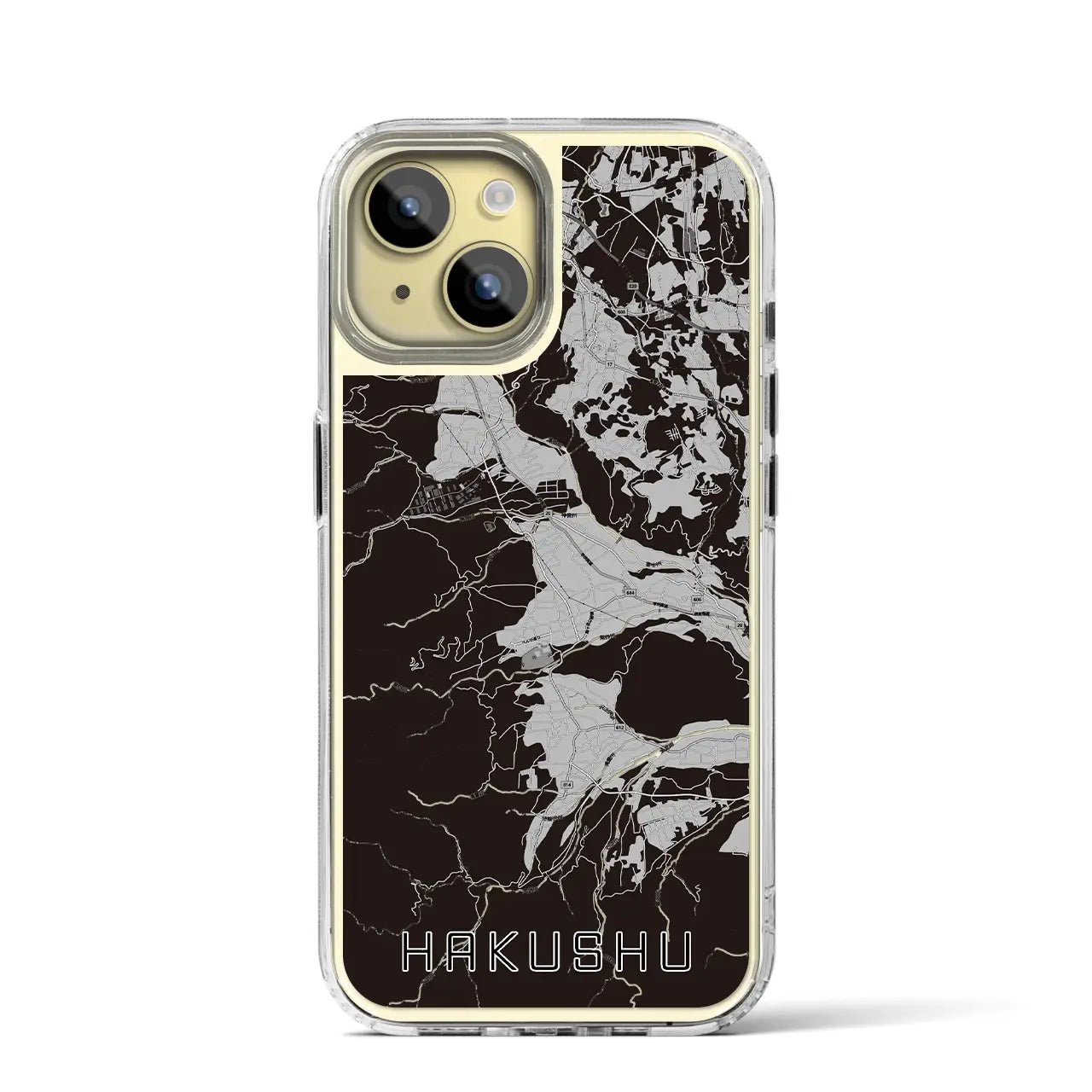 【白州(山梨県)】地図柄iPhoneケース(MagSafeタイプ)