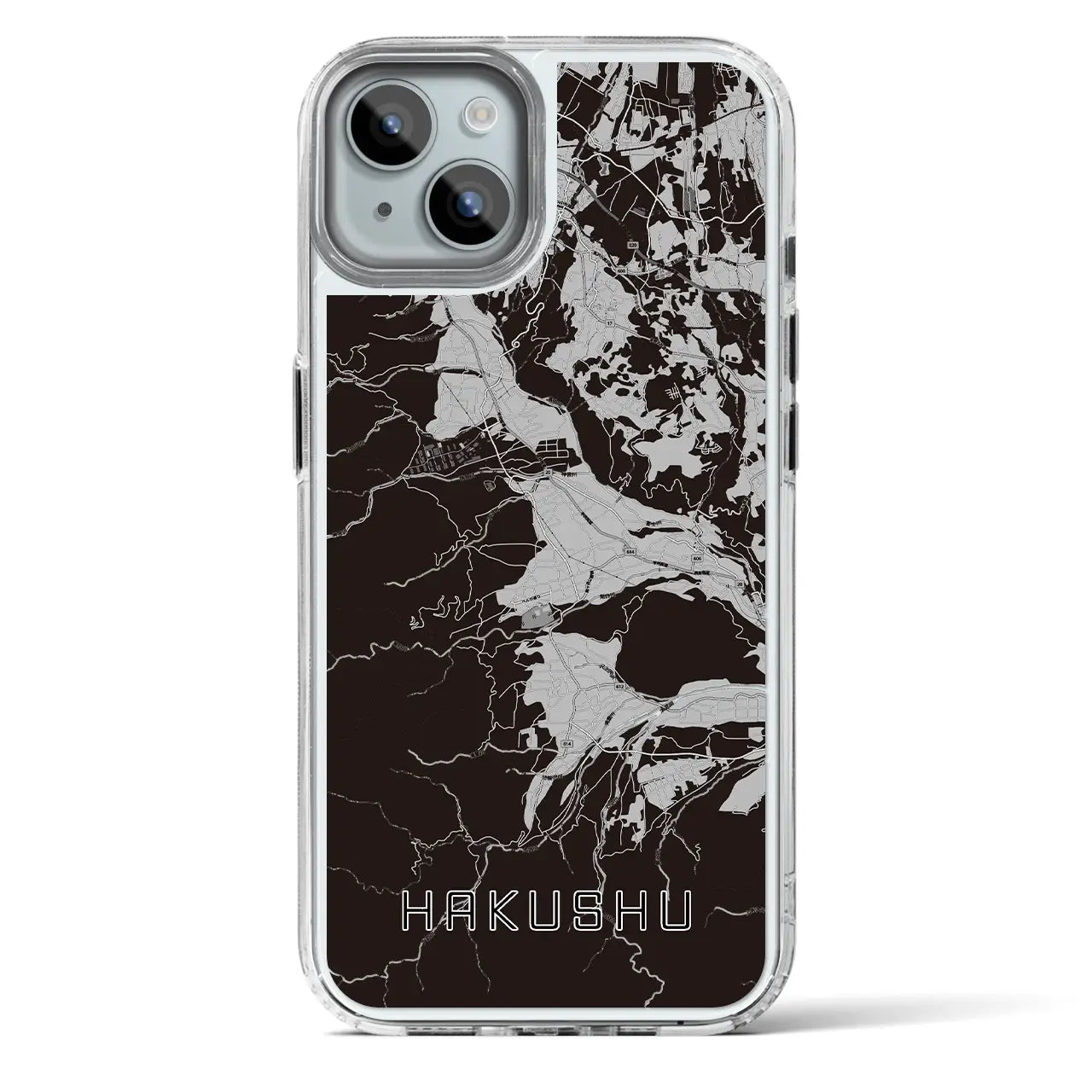 【白州(山梨県)】地図柄iPhoneケース(MagSafeタイプ)