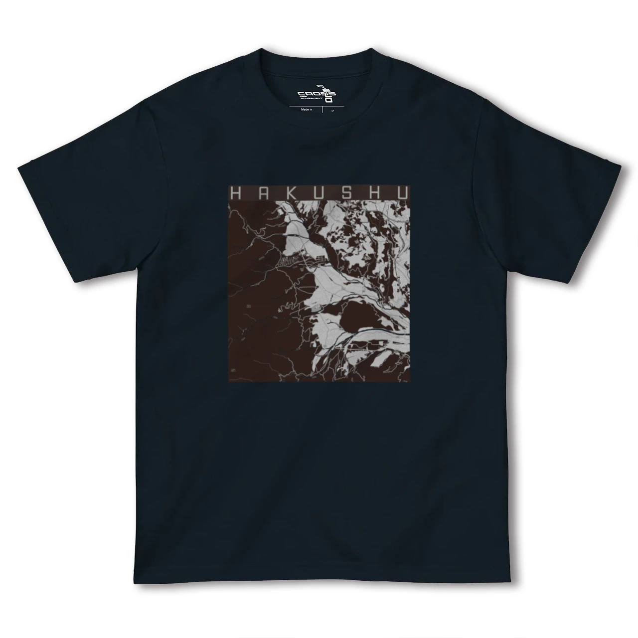 【白州(山梨県)】地図柄ヘビーウェイトTシャツ