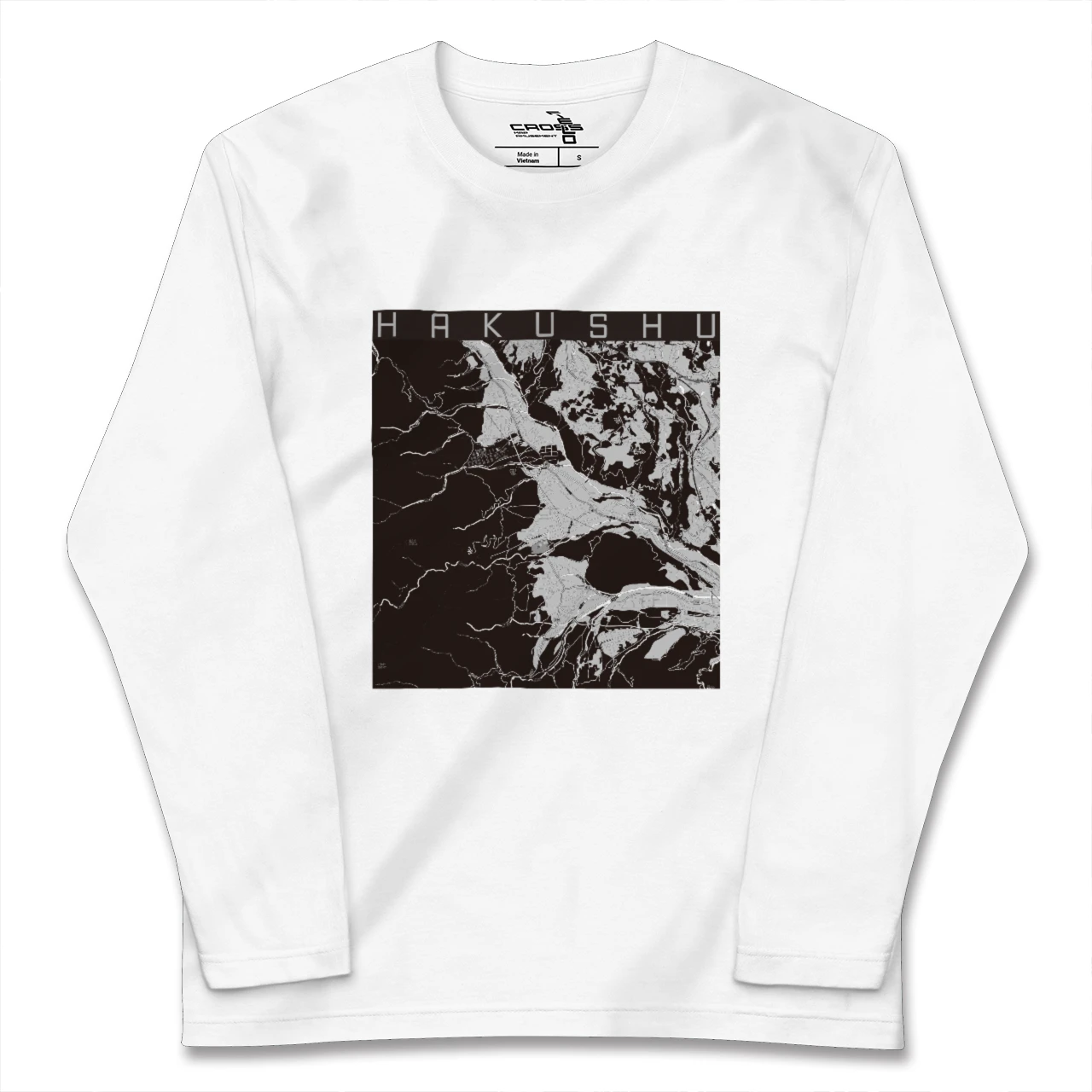 【白州(山梨県)】地図柄ロングスリーブTシャツ