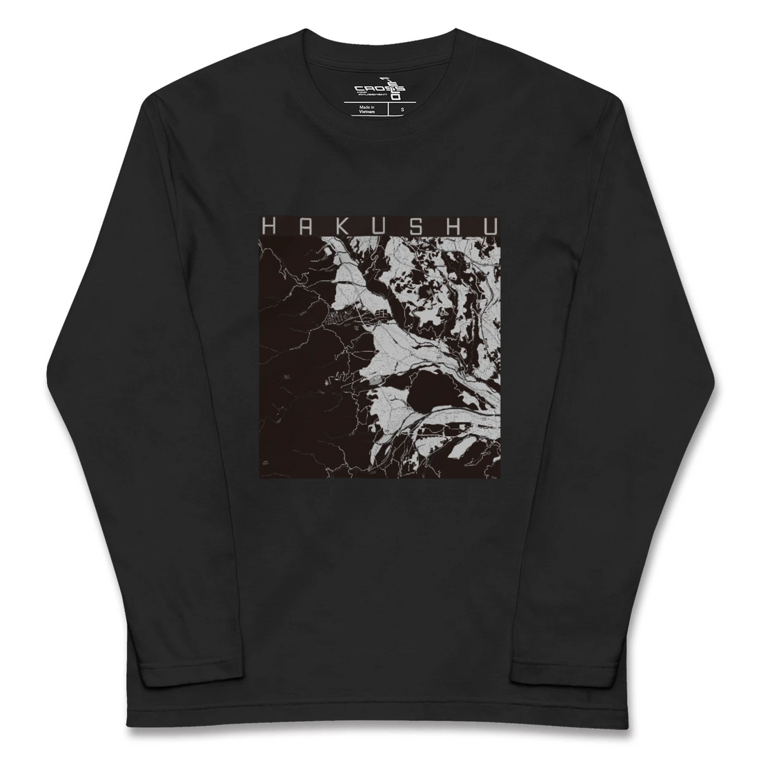 【白州(山梨県)】地図柄ロングスリーブTシャツ