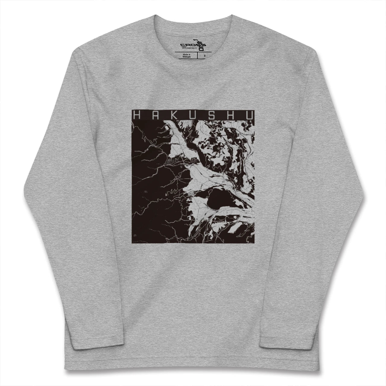 【白州(山梨県)】地図柄ロングスリーブTシャツ