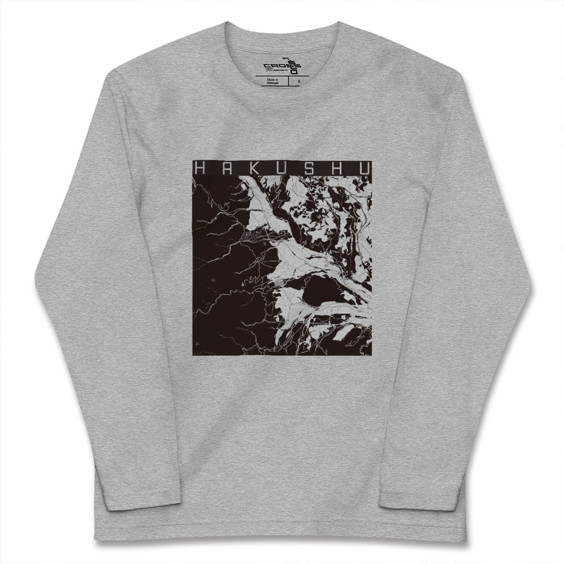 【白州(山梨県)】地図柄ロングスリーブTシャツ