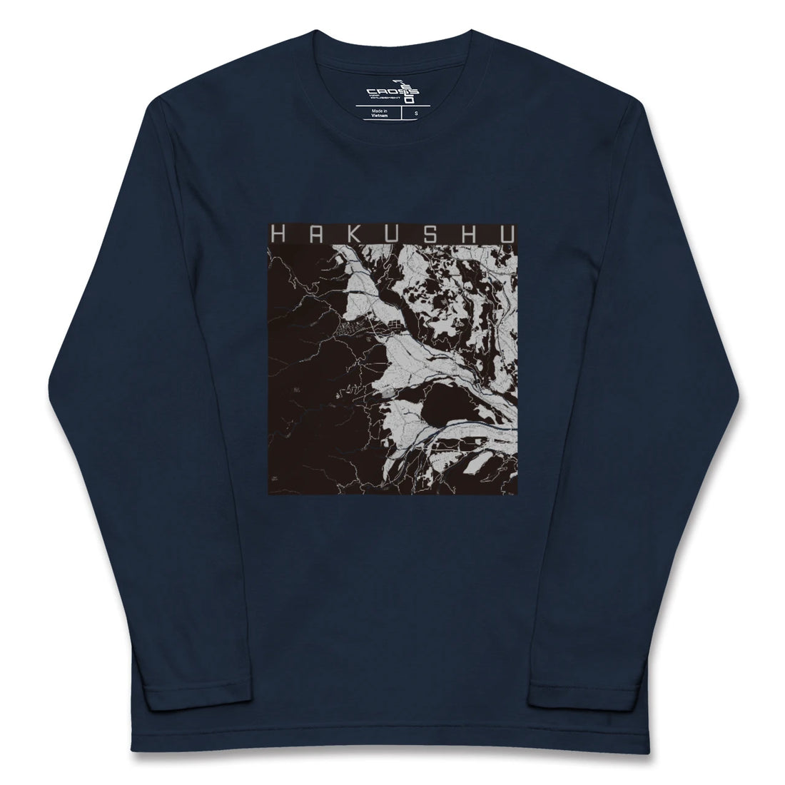 【白州(山梨県)】地図柄ロングスリーブTシャツ