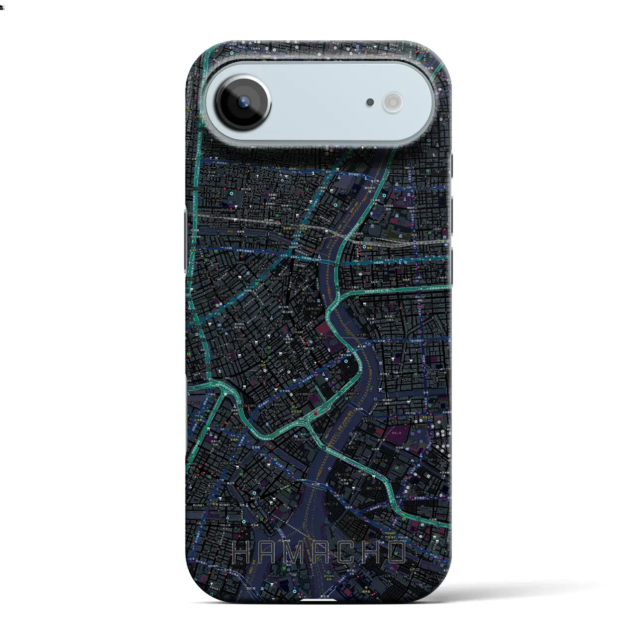 【浜町(東京都)】地図柄iPhoneケース(バックカバータイプ)