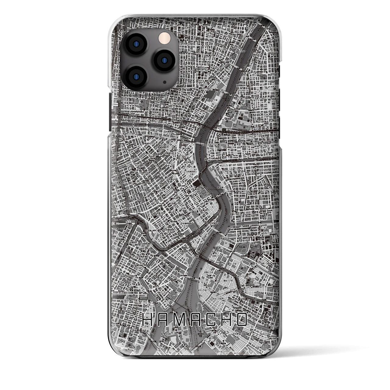 【浜町(東京都)】地図柄iPhoneケース(クリアタイプ)