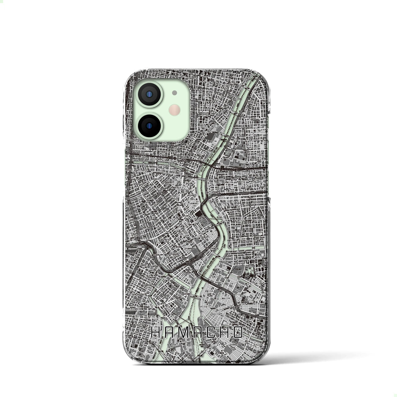 【浜町(東京都)】地図柄iPhoneケース(クリアタイプ)