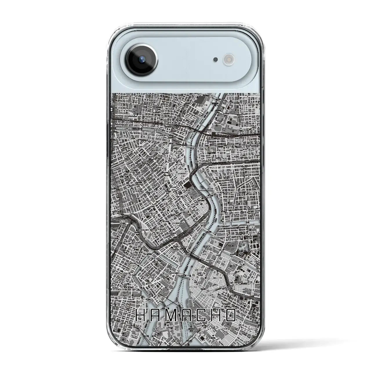 【浜町(東京都)】地図柄iPhoneケース(クリアタイプ)