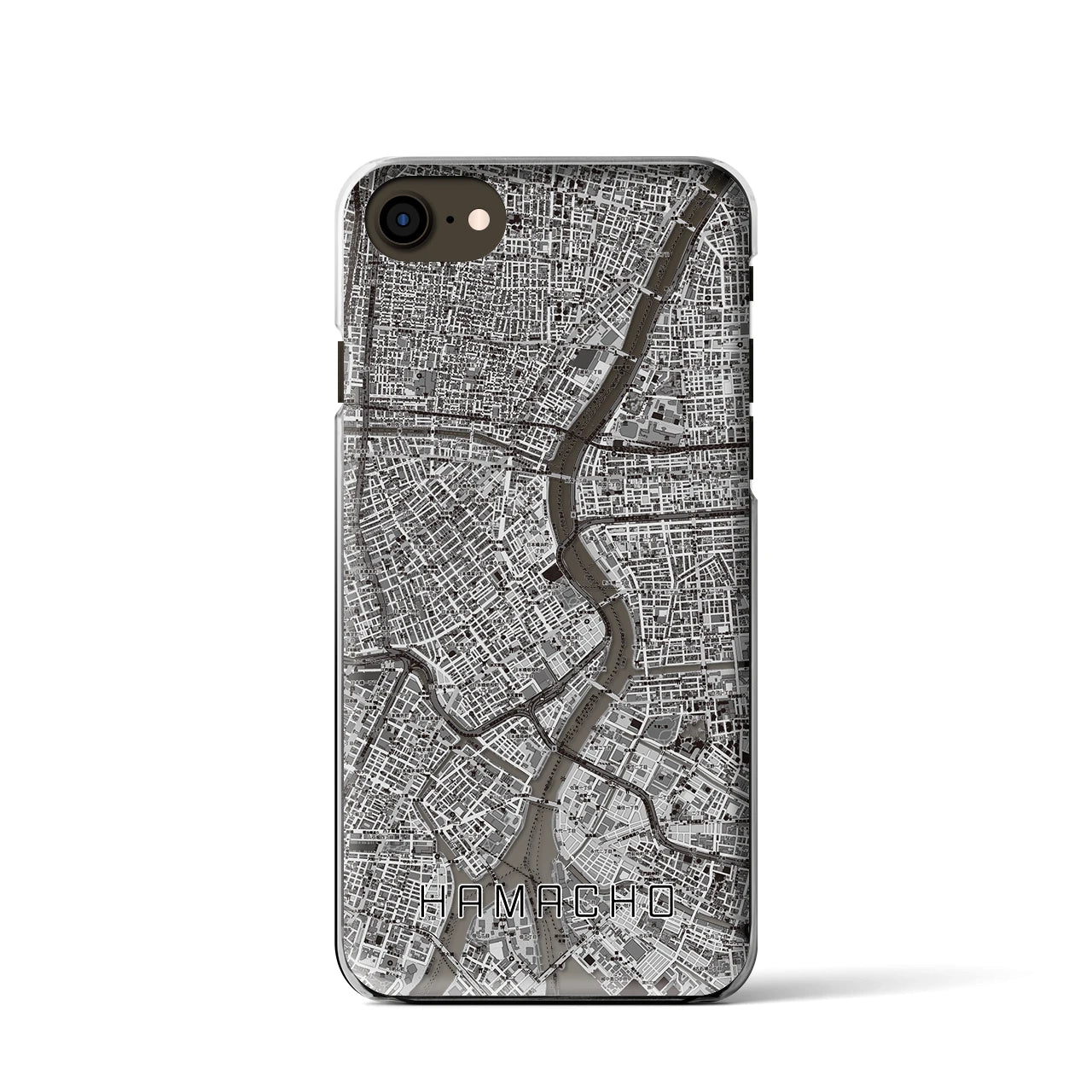 【浜町(東京都)】地図柄iPhoneケース(クリアタイプ)