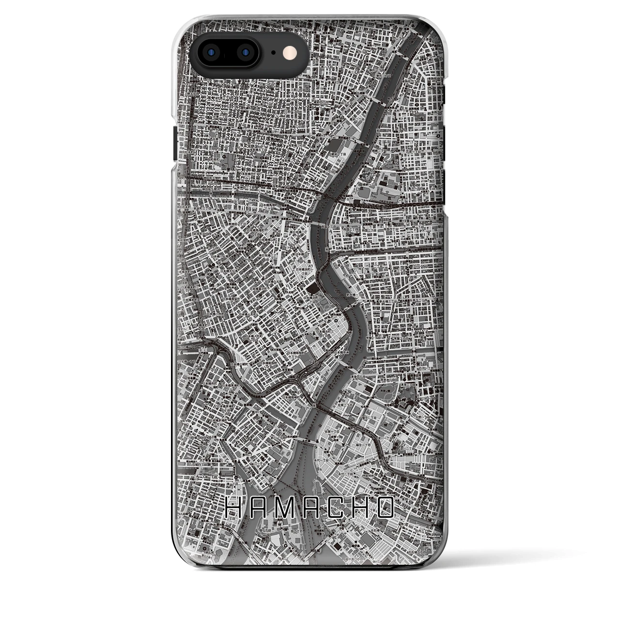 【浜町(東京都)】地図柄iPhoneケース(クリアタイプ)