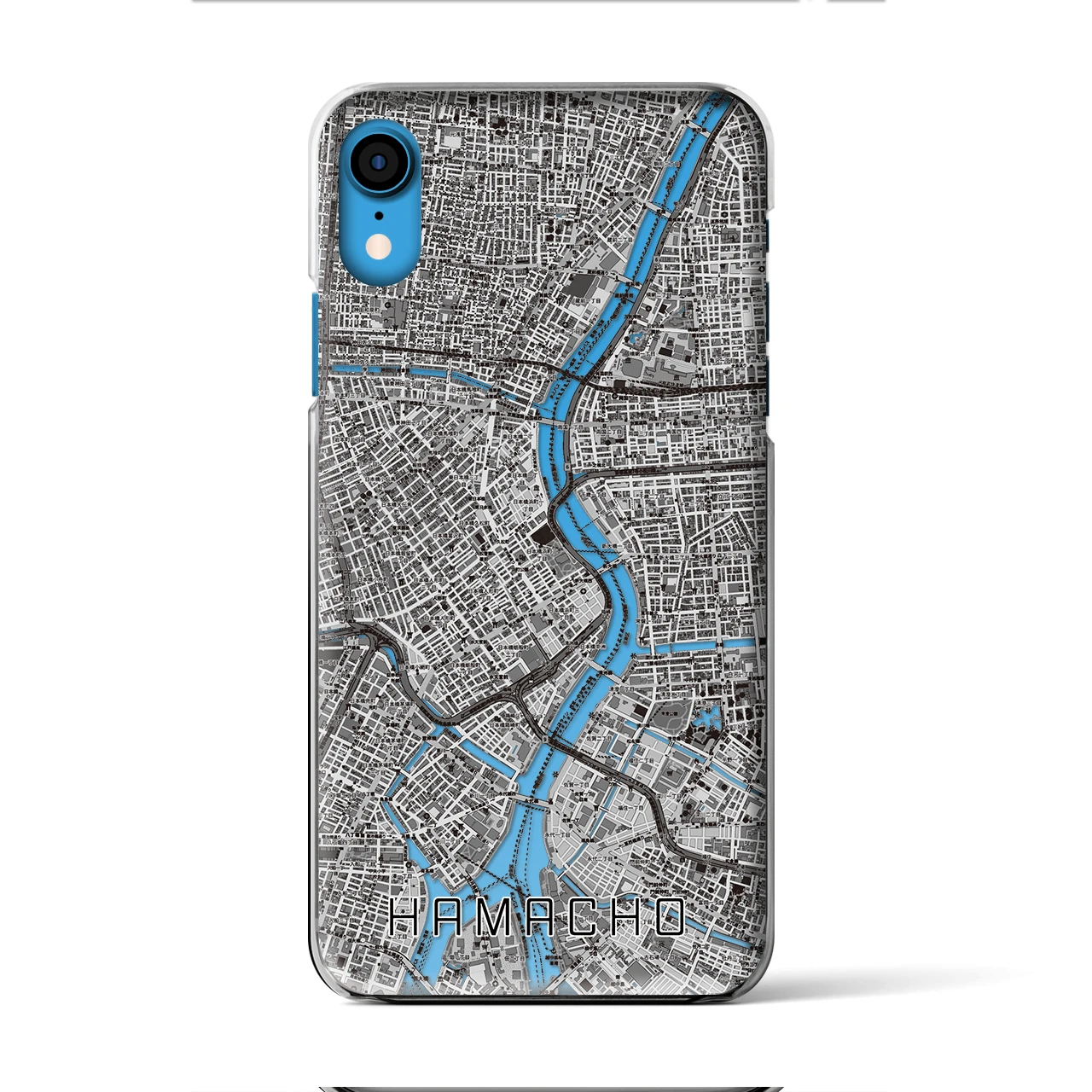 【浜町(東京都)】地図柄iPhoneケース(クリアタイプ)