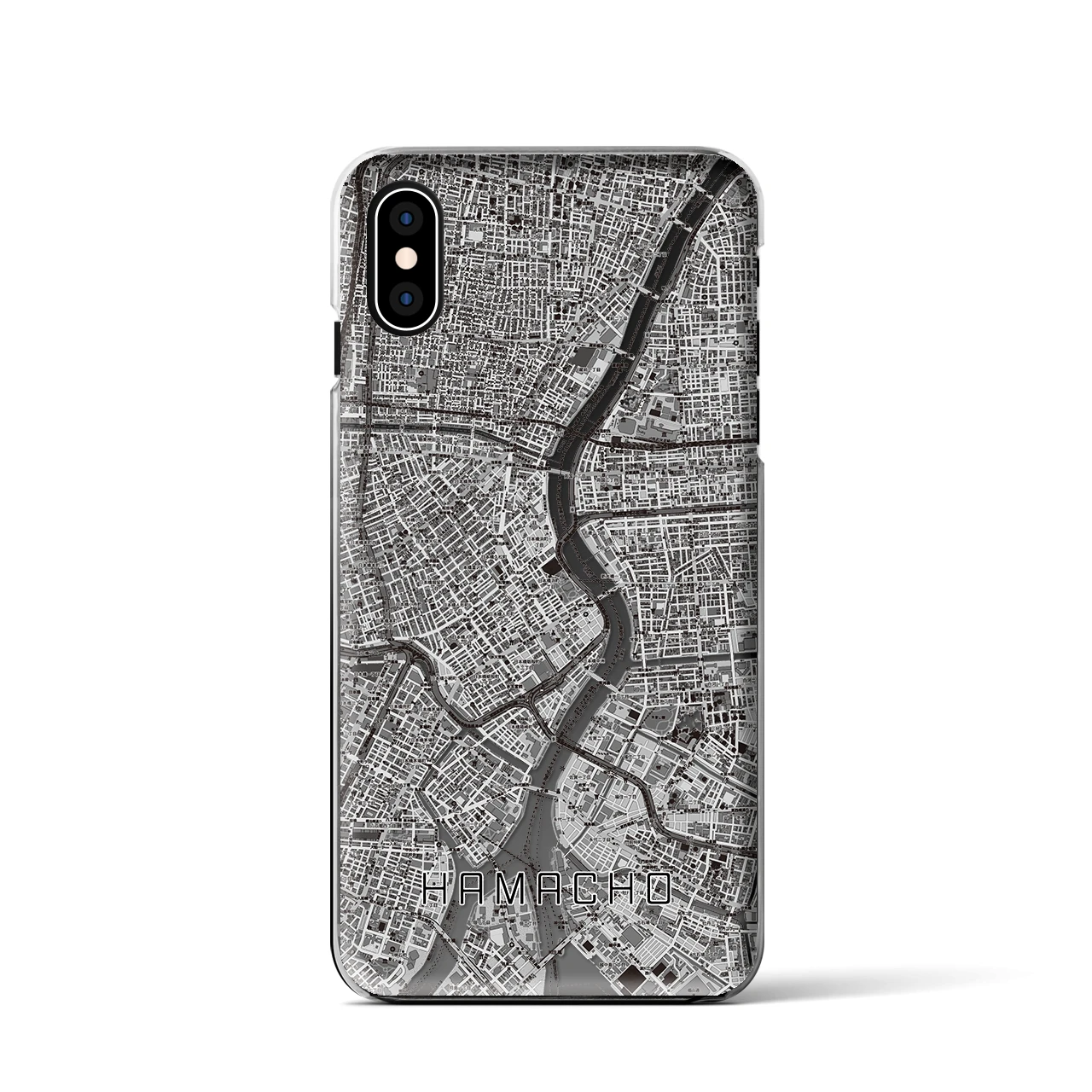 【浜町(東京都)】地図柄iPhoneケース(クリアタイプ)