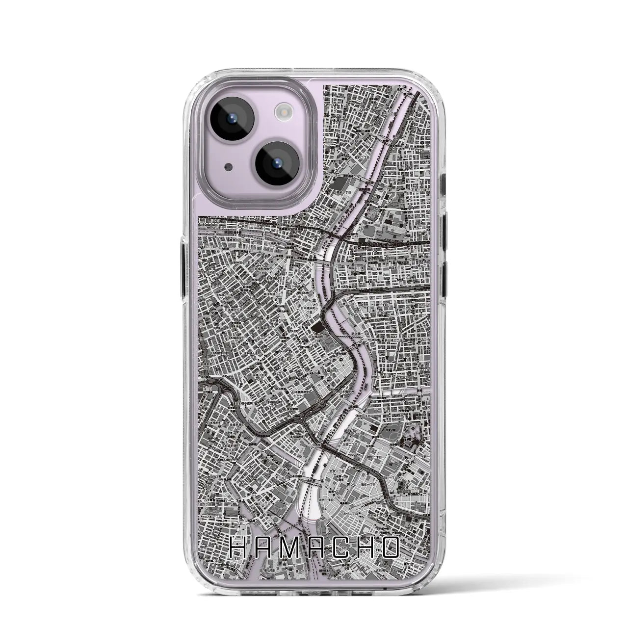 【浜町(東京都)】地図柄iPhoneケース(MagSafeタイプ)