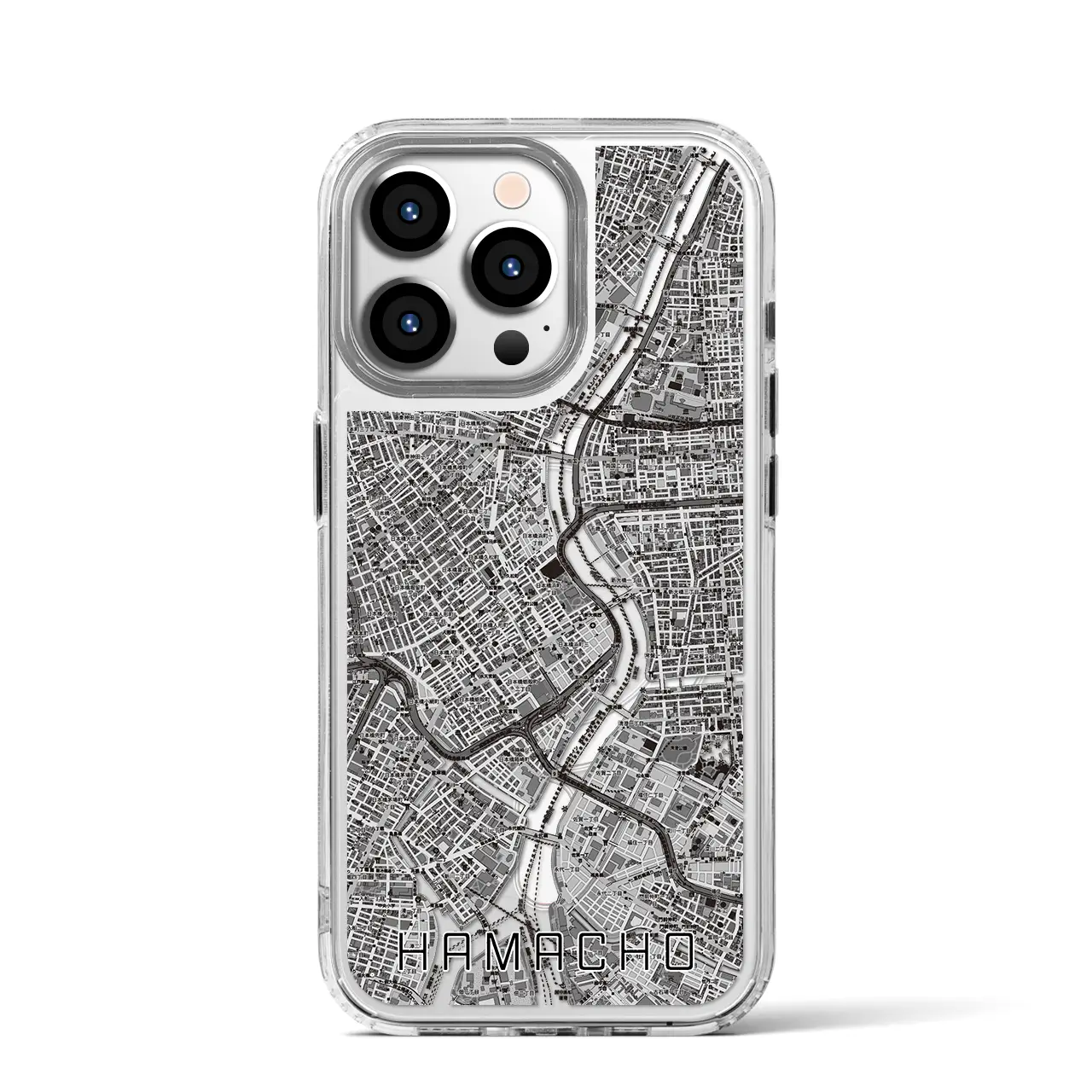 【浜町(東京都)】地図柄iPhoneケース(MagSafeタイプ)