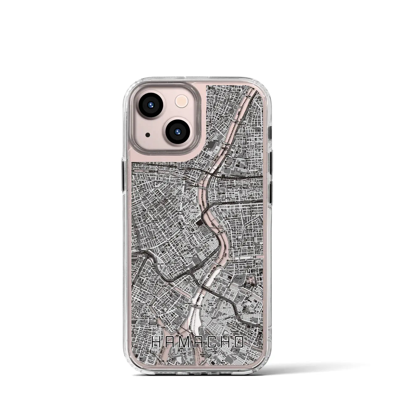 【浜町(東京都)】地図柄iPhoneケース(MagSafeタイプ)