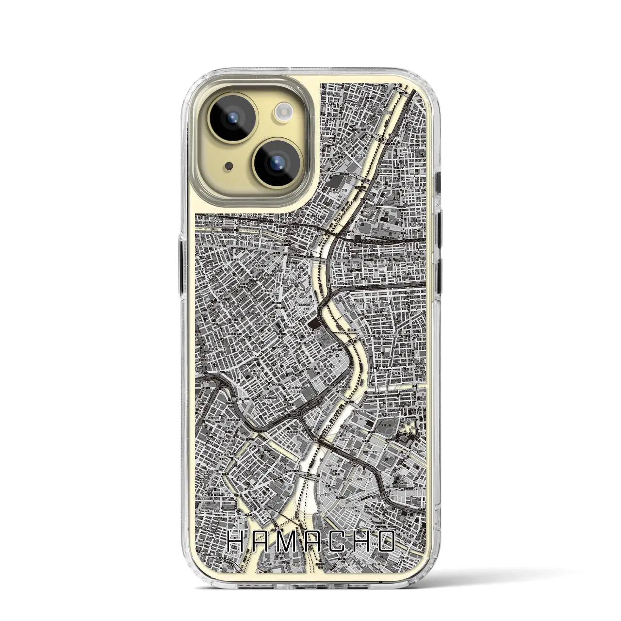 【浜町(東京都)】地図柄iPhoneケース(MagSafeタイプ)