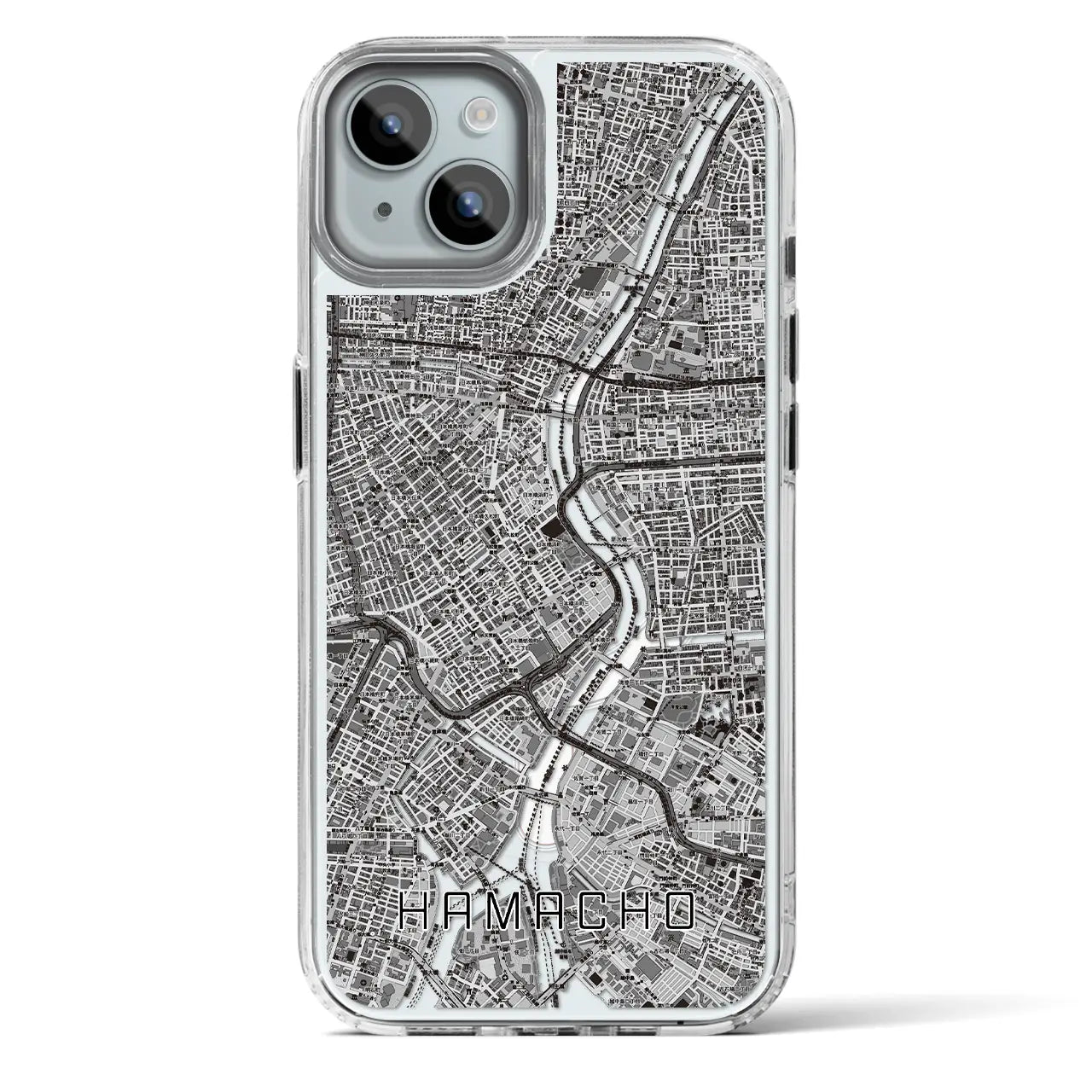 【浜町(東京都)】地図柄iPhoneケース(MagSafeタイプ)