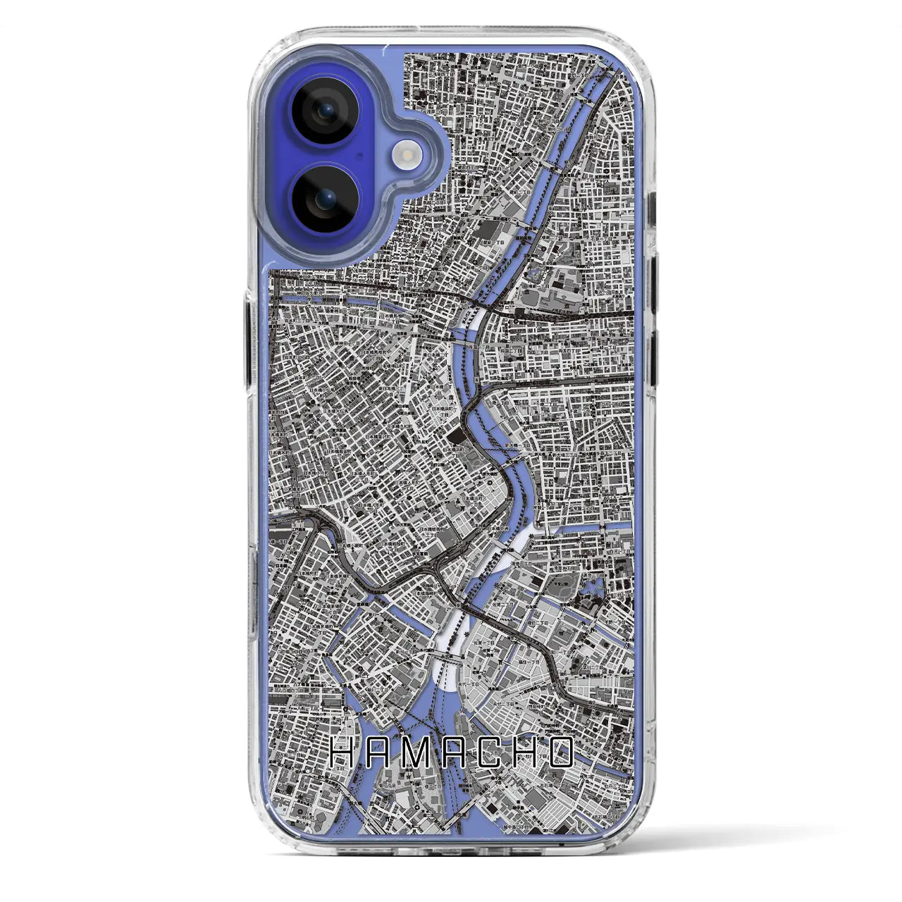 【浜町(東京都)】地図柄iPhoneケース(MagSafeタイプ)