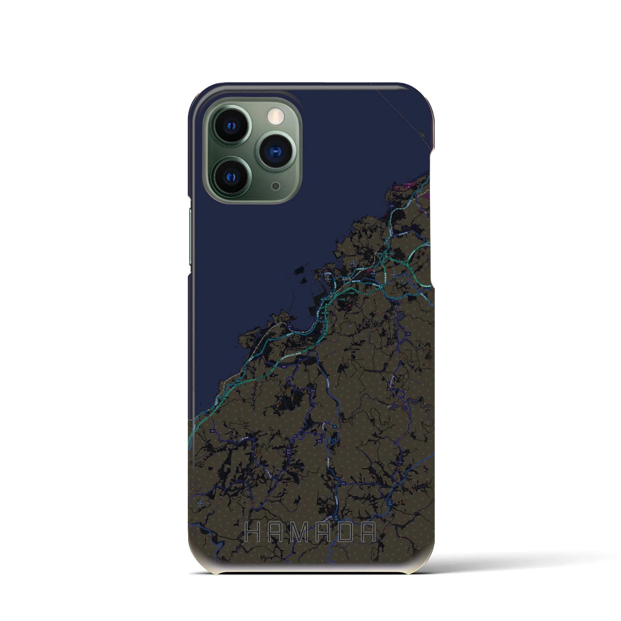 【浜田(島根県)】地図柄iPhoneケース(バックカバータイプ)