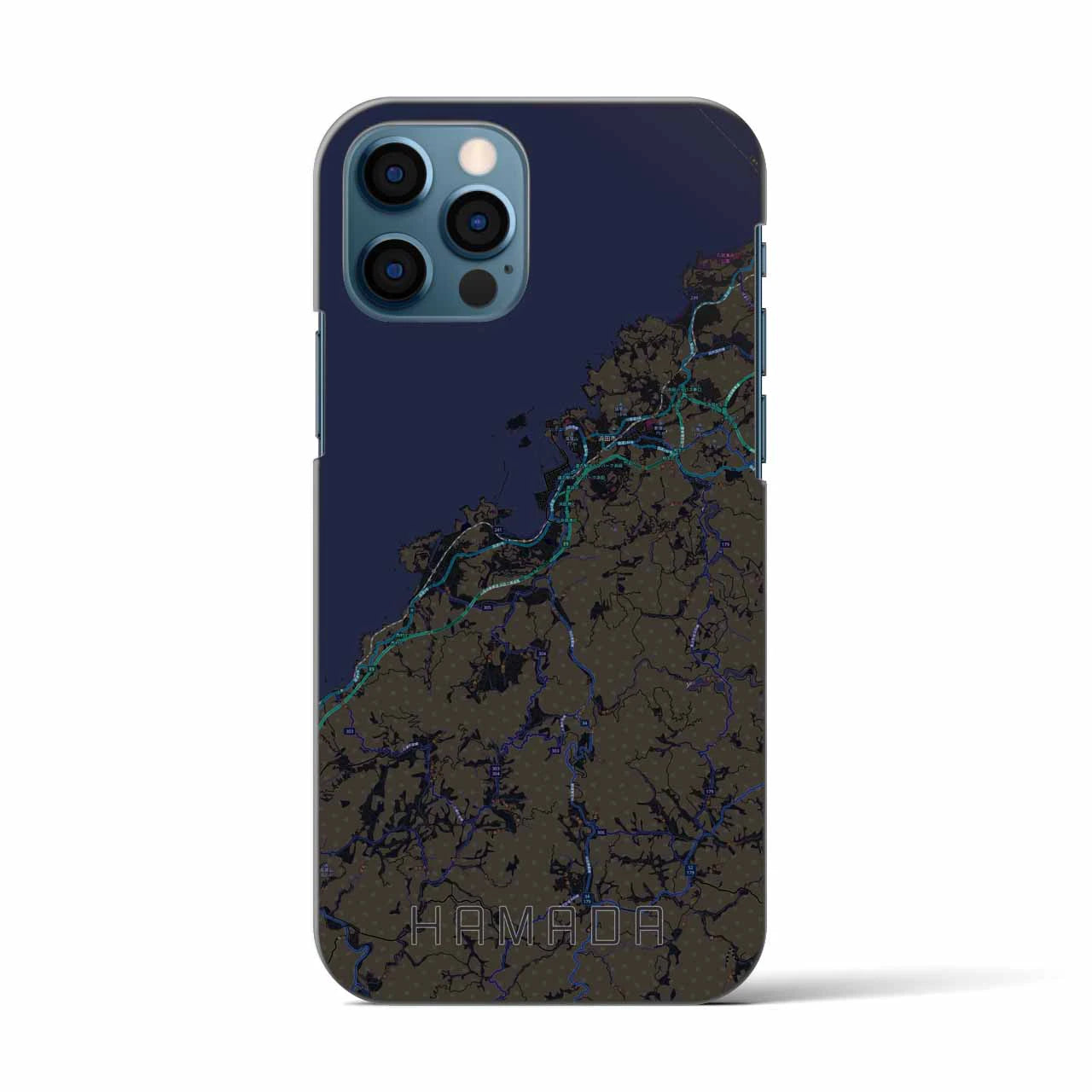 【浜田(島根県)】地図柄iPhoneケース(バックカバータイプ)