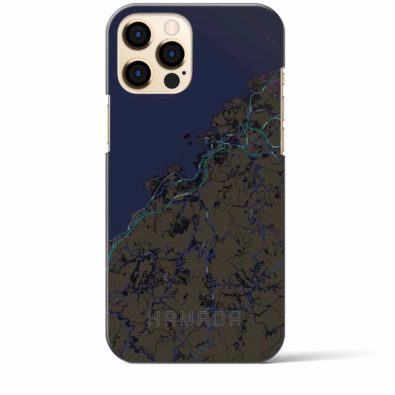 【浜田(島根県)】地図柄iPhoneケース(バックカバータイプ)