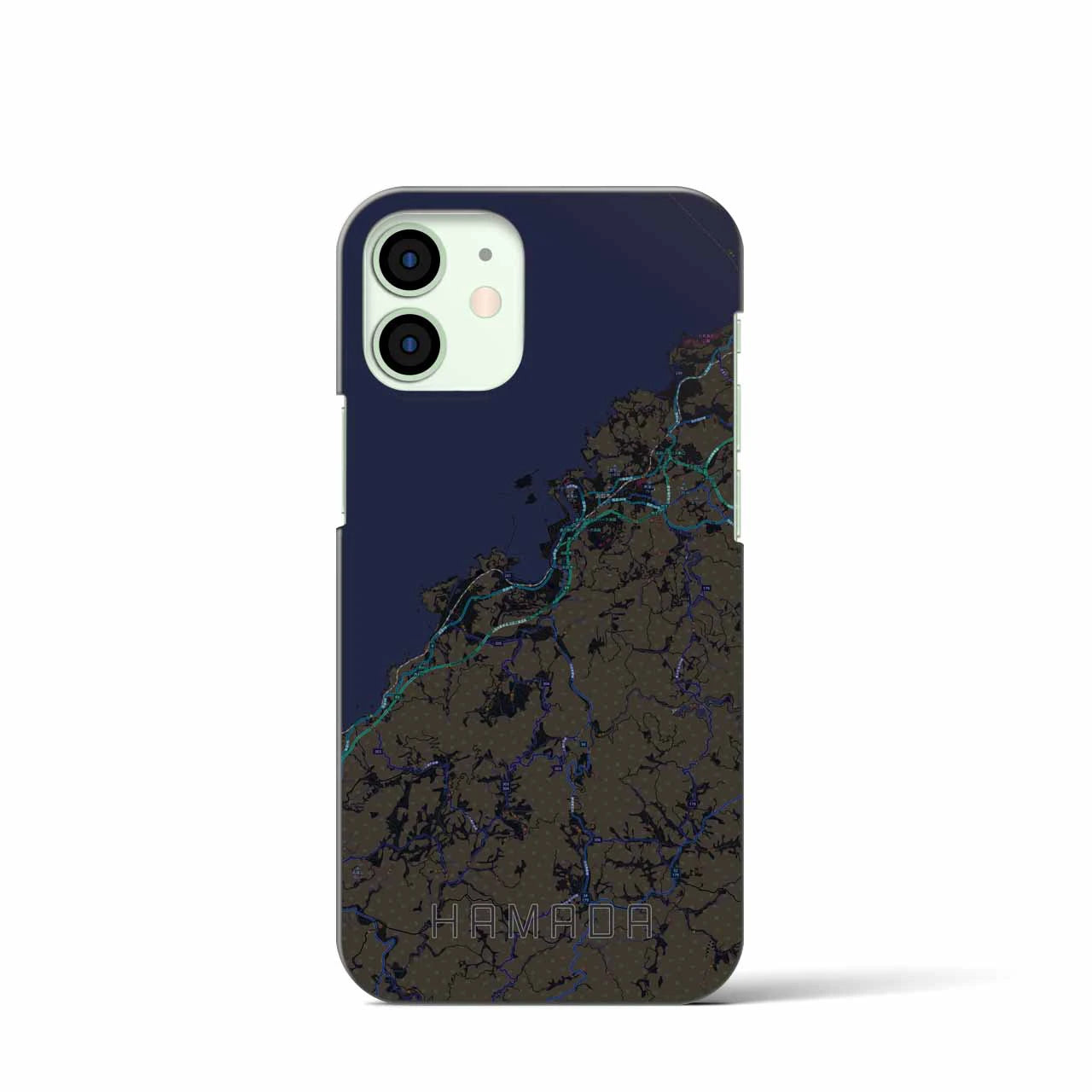 【浜田(島根県)】地図柄iPhoneケース(バックカバータイプ)