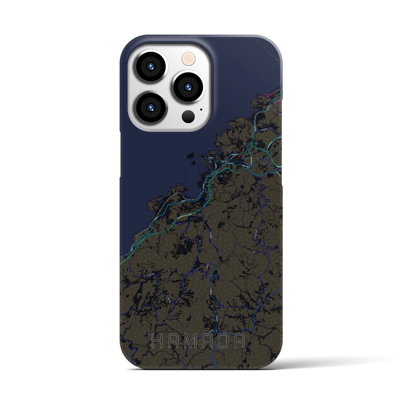 【浜田(島根県)】地図柄iPhoneケース(バックカバータイプ)