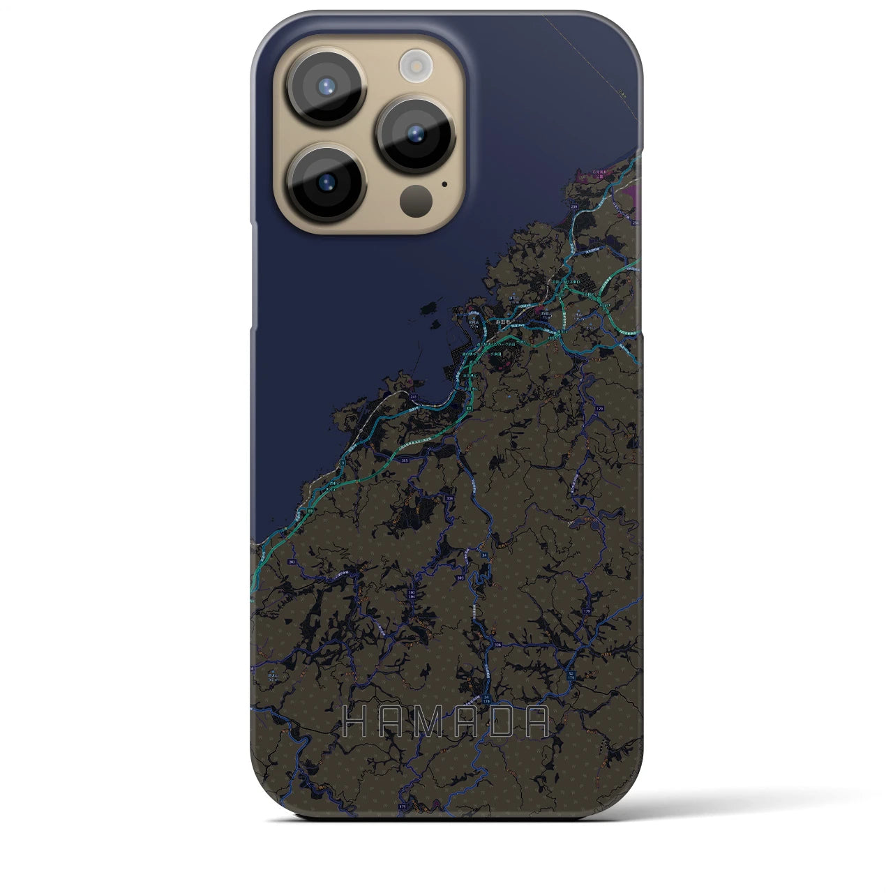 【浜田(島根県)】地図柄iPhoneケース(バックカバータイプ)
