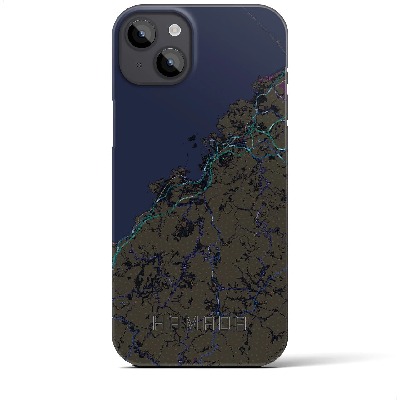 【浜田(島根県)】地図柄iPhoneケース(バックカバータイプ)