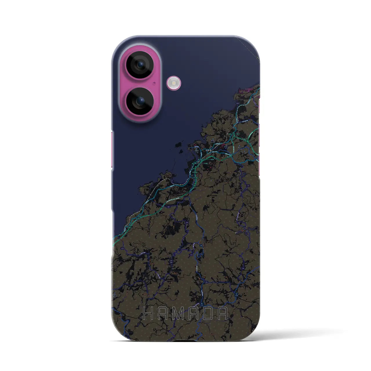 【浜田(島根県)】地図柄iPhoneケース(バックカバータイプ)